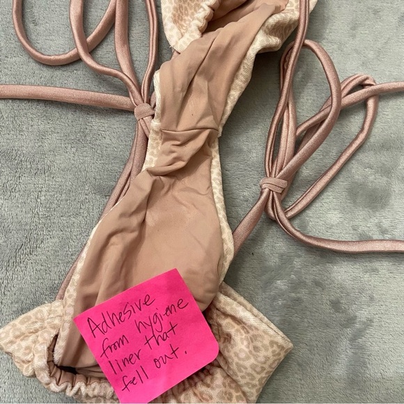 New! Frankie’s Bikinis Coco Cheetah Tia Terry String Bikini Bottom 10745 - Picture 7 of 9